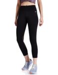 Clovia Women’s Slim Fit Polyester Activewear Ankle Length Tights (AB0047P13_Black_XXL)