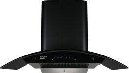 Crompton CHD-SSC90FLE-MBL Auto Clean Curved Glass 90 cm| Low Noise Wall Mounted Chimney(Midnight Black 1360 CMH)