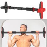 Lifelong Pull Up Bar for Home – Adjustable Rod 70cm to 105cm width, wall mounted without screws – Door Pull up bar to Increase Height – Chin up Bar weight capacity 200 Kgs