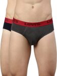 Levi’s Men’s Cotton Blend Style #066 Active Regular Fit (Pack of 2) (#066-ACTIVE Brief-DGM,Navy BZER-P2_Dark Grey Melange, Blazer_XL)