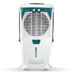 Crompton Ozone Desert Air Cooler- 55L; with Everlast Pump, Auto Fill, 4-Way Air Deflection and High Density Honeycomb pads; White & Teal