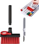 STRIFF Multi Function Laptop Cleaning kit/Laptop Cleaner Brush/Keyboard Cleaner/Keyboard Cleaning kit/Gadget Cleaning kit Gap Duster Key-Cap Puller for Laptop, Keyboard and Earphones (Black)