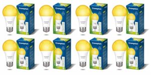 Crompton Dyna Ray 12W Round E27 LED Warm White Pack of 8