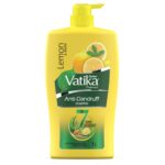 Dabur Vatika Lemon Anti-Dandruff Shampoo – 1L | Reduces Dandruff from 1st wash | Moisturises Scalp | Provides Gentle Cleansing, Conditioning & Nourishment to Hair