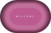 STATUS Contract Pink Welcome Water Absorbing Mat for Bathroom Quick Dry Rubber Backed Anti-Slip Floor Mat Non Slip Mat for Home, Kitchen (Pink Welcome)(40 x 60 CM) (D5)