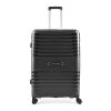 Aristocrat Harbour 66 Cms Medium Check-in Plastic Hard Sided 8 Wheels 360 Degree Rotation Luggage- Suitcase, Black