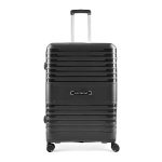 Aristocrat Harbour 66 Cms Medium Check-in Plastic Hard Sided 8 Wheels 360 Degree Rotation Luggage- Suitcase, Black