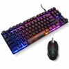 RPM Euro Games Gaming USB Keyboard and Mouse Combo | Keyboard – 87 Keys, Backlit, Space Saving Design | Mouse – Upto 3200 DPI, 6 Buttons, Rainbox Backlit