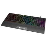LAPCARE Thunder USB Gaming Keyboard, LIGHTSYNC RGB Backlit Keys, Spill-Resistant, Anti-Ghosting, Customizable Keys, Dedicated Multi-Media Keys – Black (LGK-111)