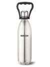 NIRLON Stainless Steel Vaccum Insulated Flask Water Bottle with Handle, Leak Proof, Hot & Cold Upto 12hrs, Silver, 1800ml