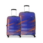 Aristocrat Force (55 cm+76 cm) Acrylonitrile Butadiene Styrene(Abs) Pack of 2 (Cabin+Large) 4 Spinner Wheels Hardsided Fire Cracker(Red) Suitcase Sets