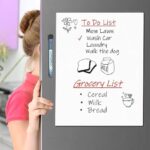 GLUN® Magnetic Plain White Planner Sheet Size 33x43cm for Metal Surface, Fridge and Wardrobe with One Piece of Black Marker, Dry Erase Planning Magnetic Sheet