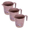 Kuber Industries Disney Team Bathroom Mug | Plastic Bath Mug for Bathroom | Mug for Bathroom | Mug for Toilet | Washroom Jug | 111 Bath Mug | 1 LTR | Pack of 3 | Brown