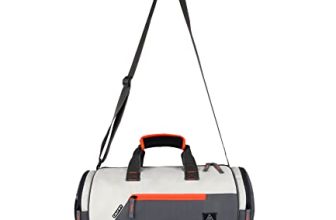 Gear Polyester Cross Training 22L Medium Water Resistant Travel Duffle Bag/Gym Bag/Sports Duffle For Men/Women – Grey Orange, 23.5 X 74 X 23.5 Centimeters