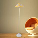 Tu Casa-TC-143.-.Height-56.-.Mandala printShade.-.with Metal Base FloorLamp (B-22 – Brass Holder-Bulb NOT Included).-Bed Switch-Not Included