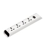 Philips CHP2442W Power Strips with 4 Universal Socket, One Main Switch, with Over Current Protection 1.4m Cable Length (White)