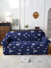 Flipkart SmartBuy Polyester Floral Sofa Cover(Blue Pack of 1)
