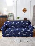 Home Flipkart SmartBuy Polyester Floral Sofa Cover(Blue Pack of 1)