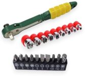 GLUN® Tool Kit 16 in 1 Pieces Tool Kit for Home Use Tools Kit, Spanner, 6 Socket Set and 10 Different Screw Opening Tools (Pack of 1)