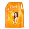 Vivel Exfoliating Body Wash, Glycerin & Honey, Moisturising Shower Gel, 1500ml, for Glowing and Moisturised Skin Refill Pouch, All Skin Types
