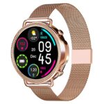 Vibez by Lifelong Ornate Smartwatch For Women with HD Display|Body Temprature |24×7 Heart Rate & SpO2 Tracking|8 Sports Mode|Sleep Monitor|IP67|7 days Battery Backup (VBSWW450, 1 Year Manufacturer Warranty, Gold)