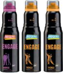Engage Deo Combo 1 Nudge 220ml and 2 Tickle 220ml Deodorant Spray  –  For Men(660 ml, Pack of 3)