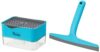 Amazon Brand – Presto! 2-in-1 Soap Dispenser for Dishwasher Liquid with Sponge Holder & Dual Blade Squeegee Wiper Combo