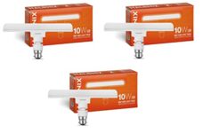 Halonix 10 Watts B22d LED Bulb Tube Light Cool White, Pack of 3, T-Bulb