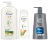 Dove Hair Fall Rescue Shampoo 1 Ltr & Dove Hair Fall Rescue Conditioner 335ml & Dove Men+Care Anti Dandruff 2in1 Shampoo+Conditioner