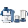 Prestige Breeze 500W Juicer Mixer Grinder With 2 Stainless Steel Jars|Detachable Pulp Collector|Double Lock System|Efficient Stainless Steel Sieve|Juice Outlet|Blue & White