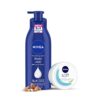 NIVEA Milk 400ml 5 in 1 Complete Care Nourishing Body Lotion & Soft 200ml Moisturizing Cream with Vitamin E, Jojoba Oil