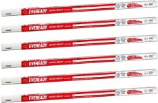 EVEREADY Ultra Slim 20W 4ft Batten | Highly Efficient |Surge Protection | 2 Year Warranty Straight Linear LED Tube Light(White, Pack of 6)