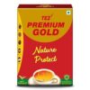 TEZ Premium Gold Nature Protect Assam Black Loose CTC Leaf Tea, 250 Grams Box, with 5 Ayurvedic Herbal Ingredients | Ashwagandha, Mulethi (Licorice), Cardamom (Elachi), Tulsi (Basil), Ginger (Adrak) | Rich in Taste