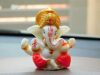 Perpetual Ganesh Idol for Car Dashboard – Beatiful Ganapati Idol for Home Decor, Office Desk, Diwali Gifts Polyresin Figurine