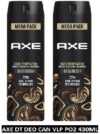 AXE Dark Temptation Long Lasting For Men (Pack of 2) Body Spray  –  For Men(215 ml, Pack of 2)