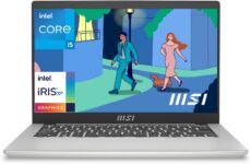 MSI Modern 14 Intel Core i5 12th Gen 1235U – (8 GB/512 GB SSD/Windows 11 Home) Modern 14 C12M-440IN Thin and Light Laptop(14 Inch, Urban Silver, 1.4 Kg)