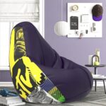 ComfyBean Bag with Beans Filled XXXL- Official: MTV Bean Bags – for Young Adults – Max User Height : 5-5.8 Ft.-Weight : 60-70 Kgs(Model: MTV_ARTWORK-16 – Indigo)
