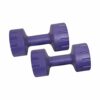 Encanto PVC Dumbbells Weights Fitness Home Gym Exercise (Pack of 2) Light Heavy for Women & Men’s Dumbbell (1KG X 2=2KG) PURPLE