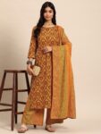 Sangria Women Kurta Palazzo Dupatta Set