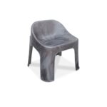 MAHARAJA Cozy Plastic Sitting Stool for Indoor Or Outdoor | Bathroom & Kitchen | (Silver, Set of 1, Pre-assembled)