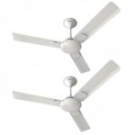 Havells 1200mm Enticer Art Energy Saving Ceiling Fan (Pearl White Chrome, Pack of 2)