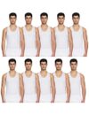 Rupa Jon Men’s Pack of 10 (Jn Regular Fit Vest Wht_White_XL)