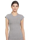 Macrowoman W-Series Women’s Regular Fit T-Shirt (MW3562_Lt. Grey Melange Small)
