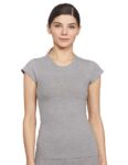Macrowoman W-Series Women’s Regular Fit T-Shirt (MW3562_Lt. Grey Melange Small)