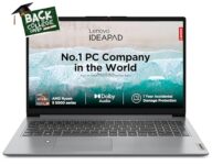 Lenovo IdeaPad Slim 1 AMD Ryzen 5 5500U 15.6″ HD Thin and Light Laptop (16GB/512GB SSD/Windows 11 Home/MS Office 2021/1Yr ADP Free/Cloud Grey/1.61Kg), 82R400ERIN