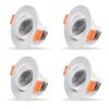 Surya 4W Aura Prime Led Downlighter, Recessed Led Downlight for Ceiling, Led Ceiling Light for Home & Hall, Blue, Medium, (Pack of 4)