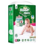 Bummy PANTS Super Dry Leakage Proof Technology Baby Diaper –Medium (M) Size, 72 Count, Super Absorbent 5D Cross Core with Anti Rash dual Layer Up to 12 Hrs Protection, Pack of 1, 5-11kg