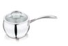 Gobble 1LTR (14cm) Impact Bonded Stainless Steel Belly Sauce Pan with Glass Lid