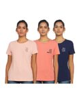 Amazon Brand – INKAST Women’s Regular Work Utility T-Shirt (PAG106A_Blush & Pink & Blue M)