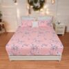 Status Contract -2024 Cotton Rich Double Bedsheet with 2 Pillow Covers for Bed Room, Home, Hotel-120 GSM (D8)
